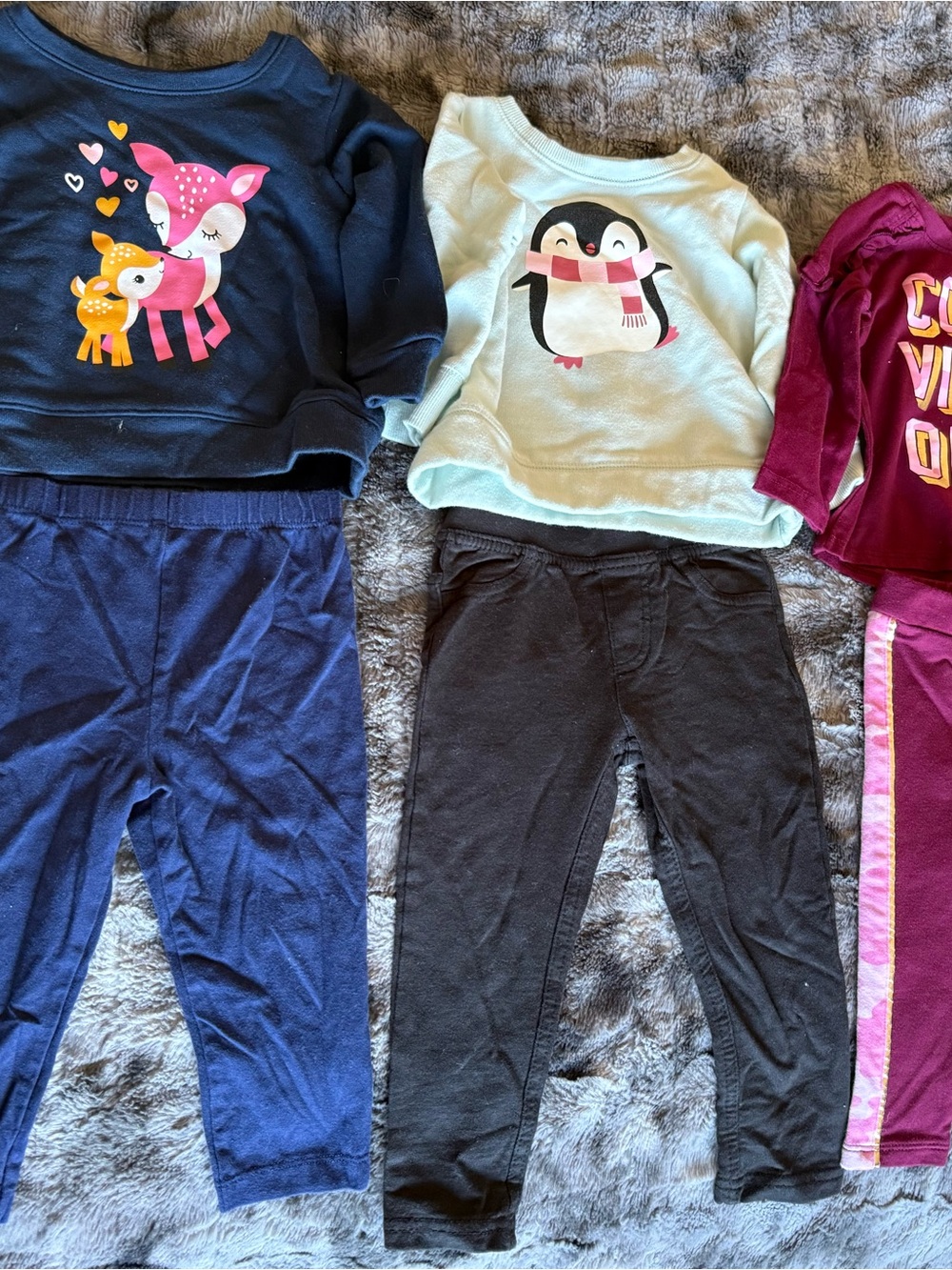 Girls 12M Garanimals Jumping Beans 6 Piece 3 Outfit Bundle